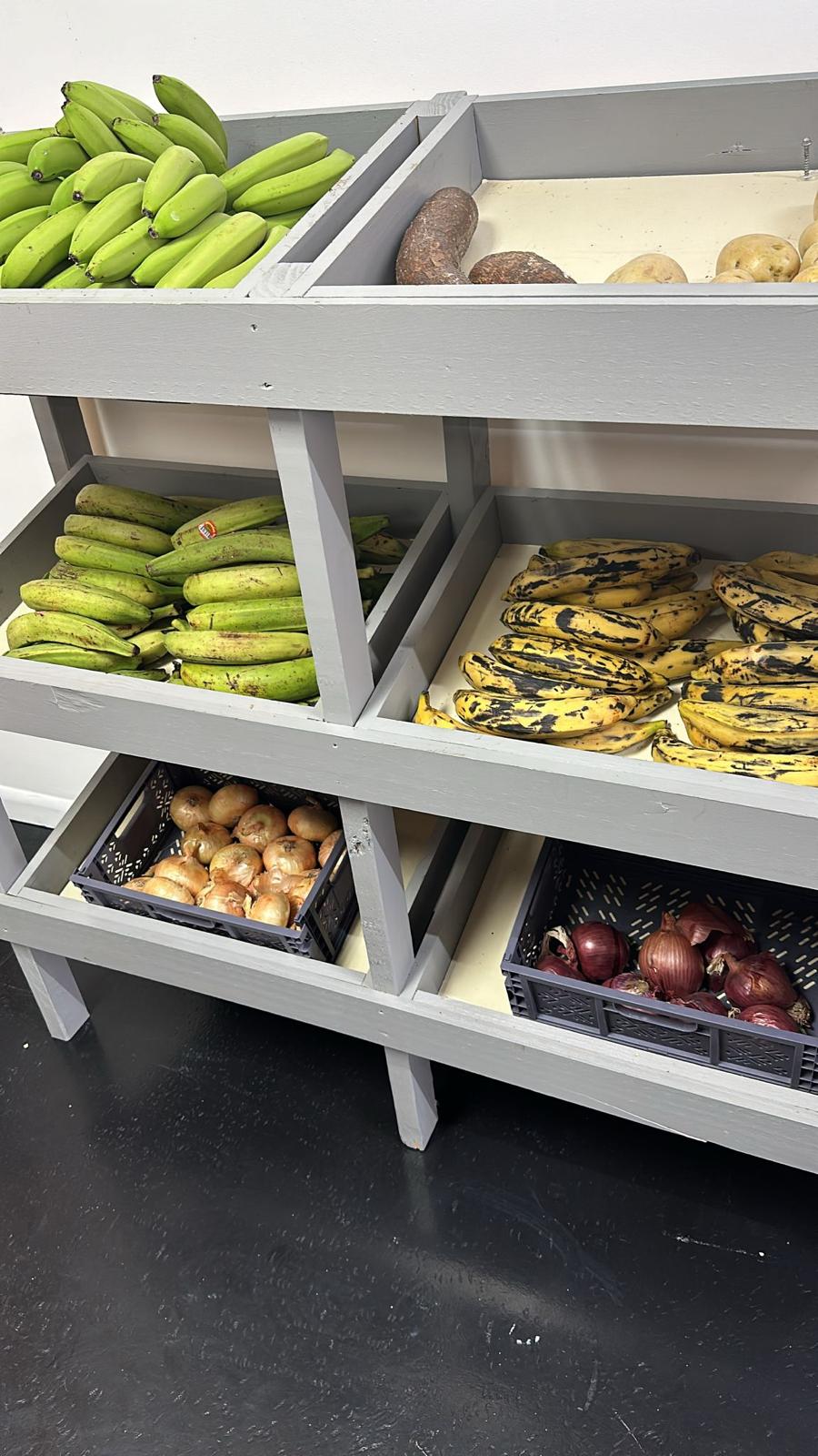 Fresh plantains and produce
